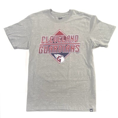 Cleveland Guardians Logo Men's Grey 47 Crewneck T-Shirt