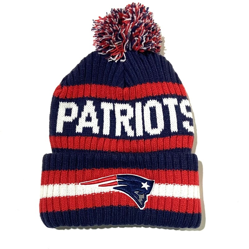 New England Patriots Men’s 47 Bering Cuffed Pom Knit Hat