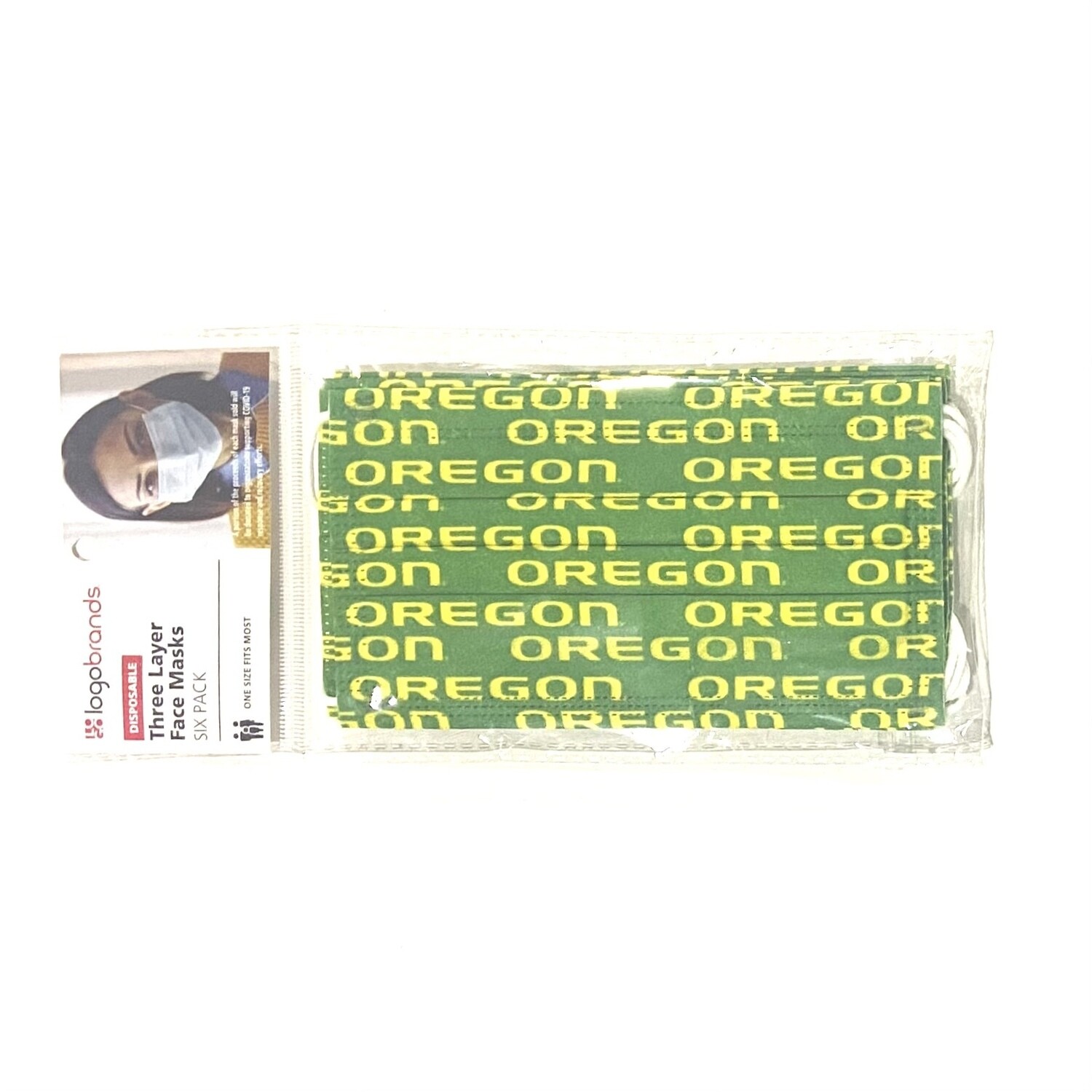 Oregon Ducks Disposable Mask 6 Pack