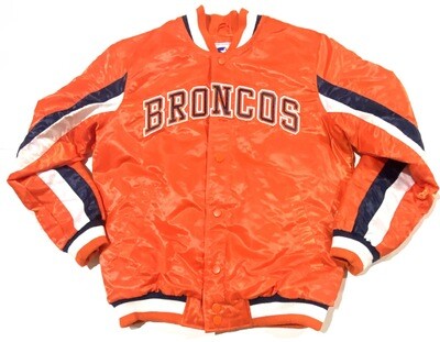 Denver Broncos Men’s Starter Orange Name & Logo Satin Full-Snap Jacket
