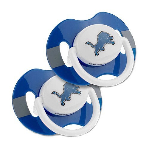 Detroit Lions NFL 2 Pack Baby Pacifier Set