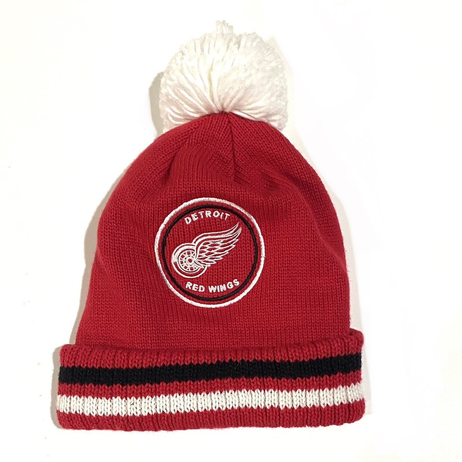 Detroit Red Wings Mitchell & Ness Cuffed Pom Knit Hat