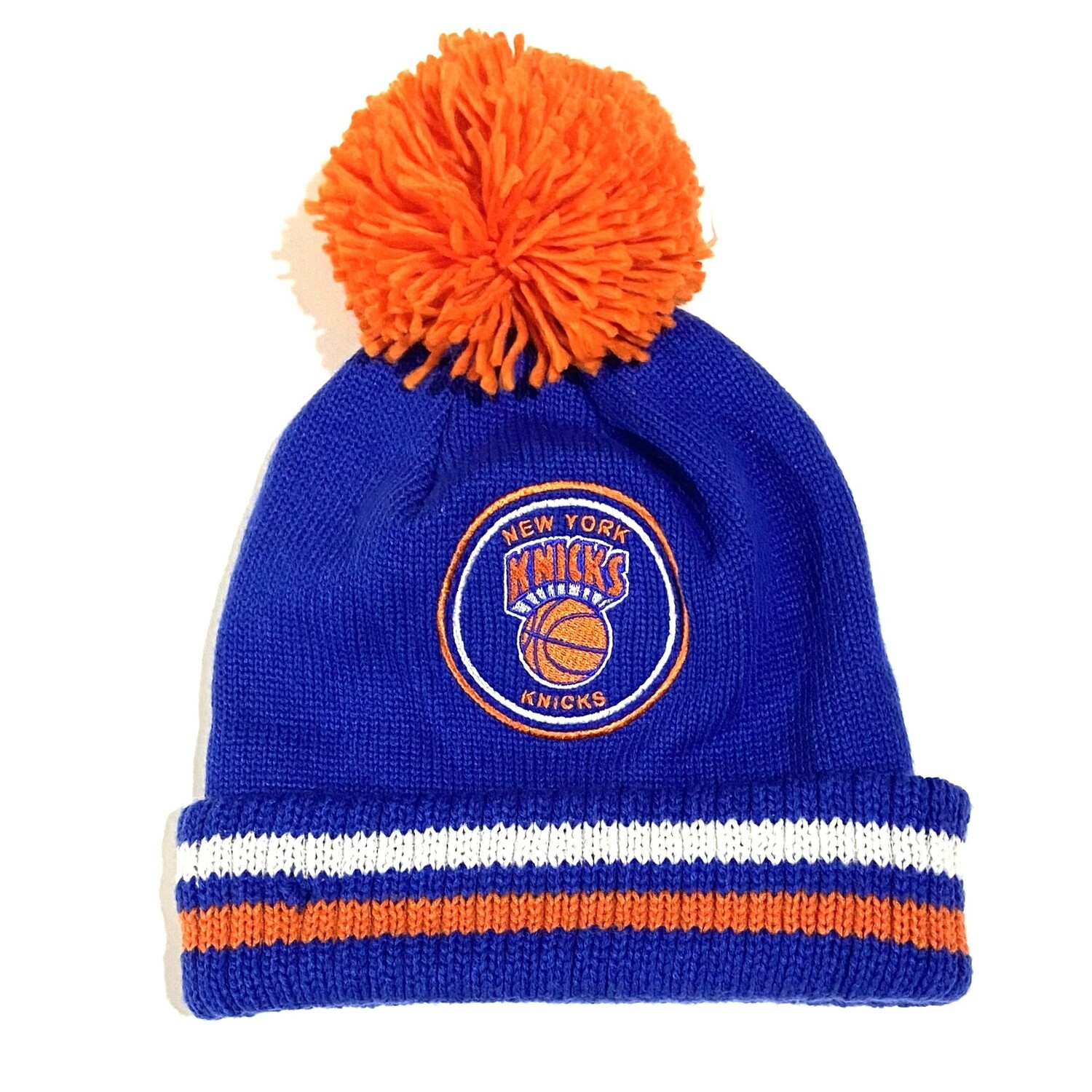 New York Knicks Mitchell & Ness Cuffed Pom Knit Hat