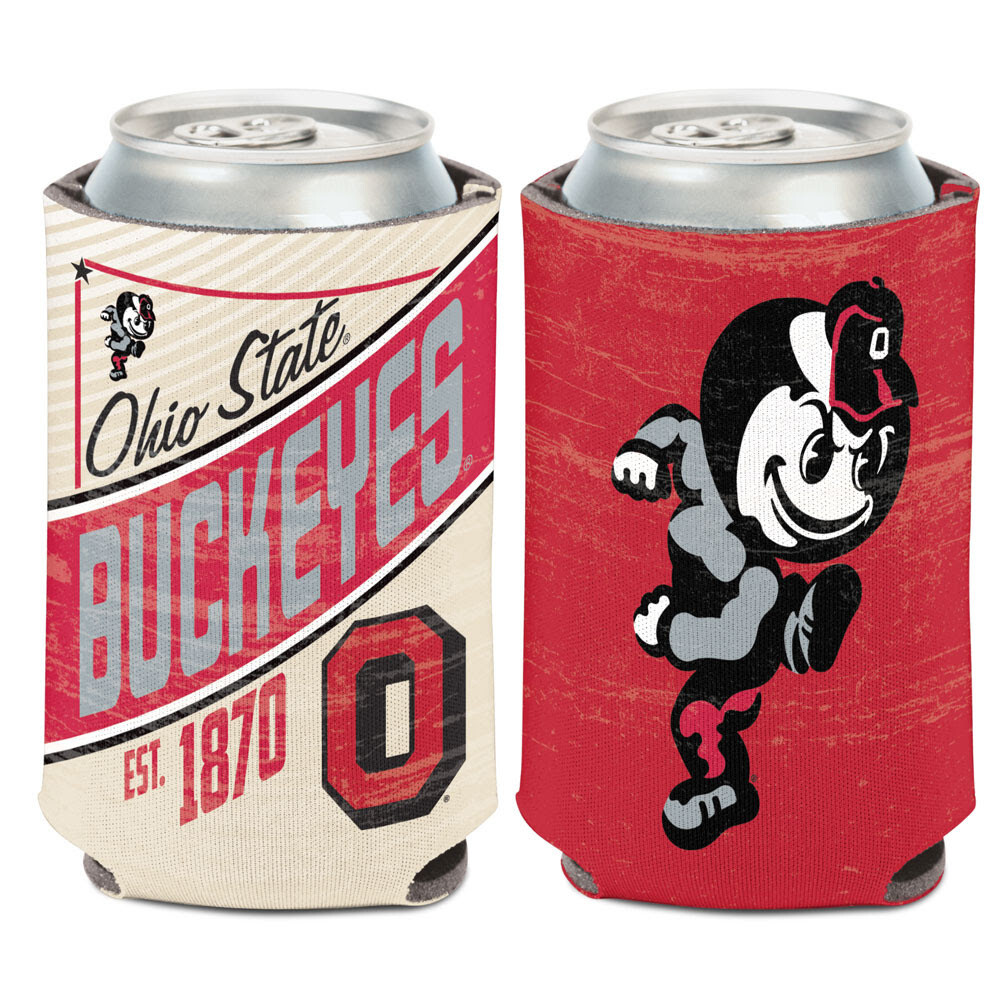 Ohio State Buckeyes Vintage 12 Ounce Can Cooler Koozie