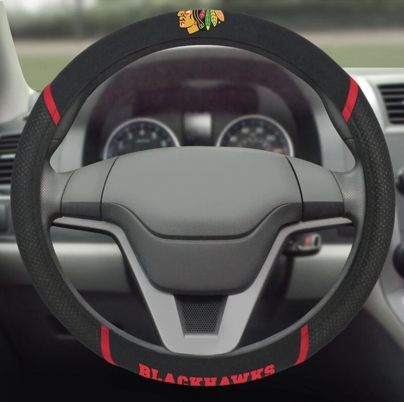 Chicago Blackhawks Embroidered Car Steering Wheel Cover
