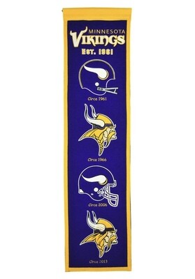 Minnesota Vikings 8" x 32" Heritage Banner