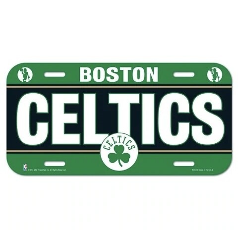 Boston Celtics Plastic License Plate