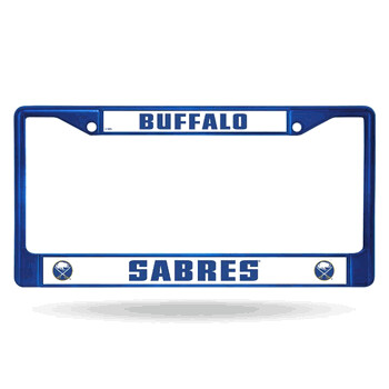 Buffalo Sabres Blue Chrome Metal License Plate Frame