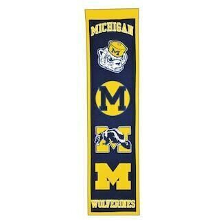Michigan Wolverines 8" x 32" Heritage Banner