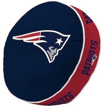 New England Patriots Round Team Puff Pillow