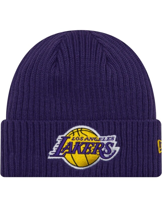Los Angeles Lakers New Era Logo Core Classic Cuffed Knit Hat