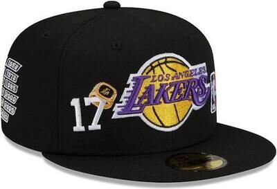 Los Angeles Lakers Men’s New Era 59Fifty 17 Time NBA Champions Edition Black Fitted Hat