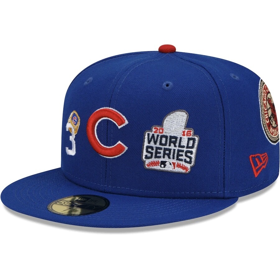 Chicago Cubs Men’s New Era 59Fifty 3x World Series Champions Edition Fitted Hat