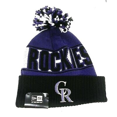 Colorado Rockies Men's New Era Cuffed Pom Knit Hat