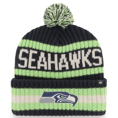 Seattle Seahawks Men’s 47 Bering Cuffed Pom Knit Hat