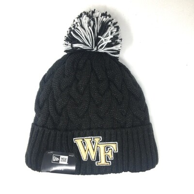 Wake Forest Demon Deacons Women’s New Era Cable Cuffed Pom Knit Hat
