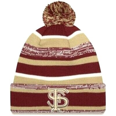 Florida State Seminoles Men's New Era Cuffed Pom Knit Hat