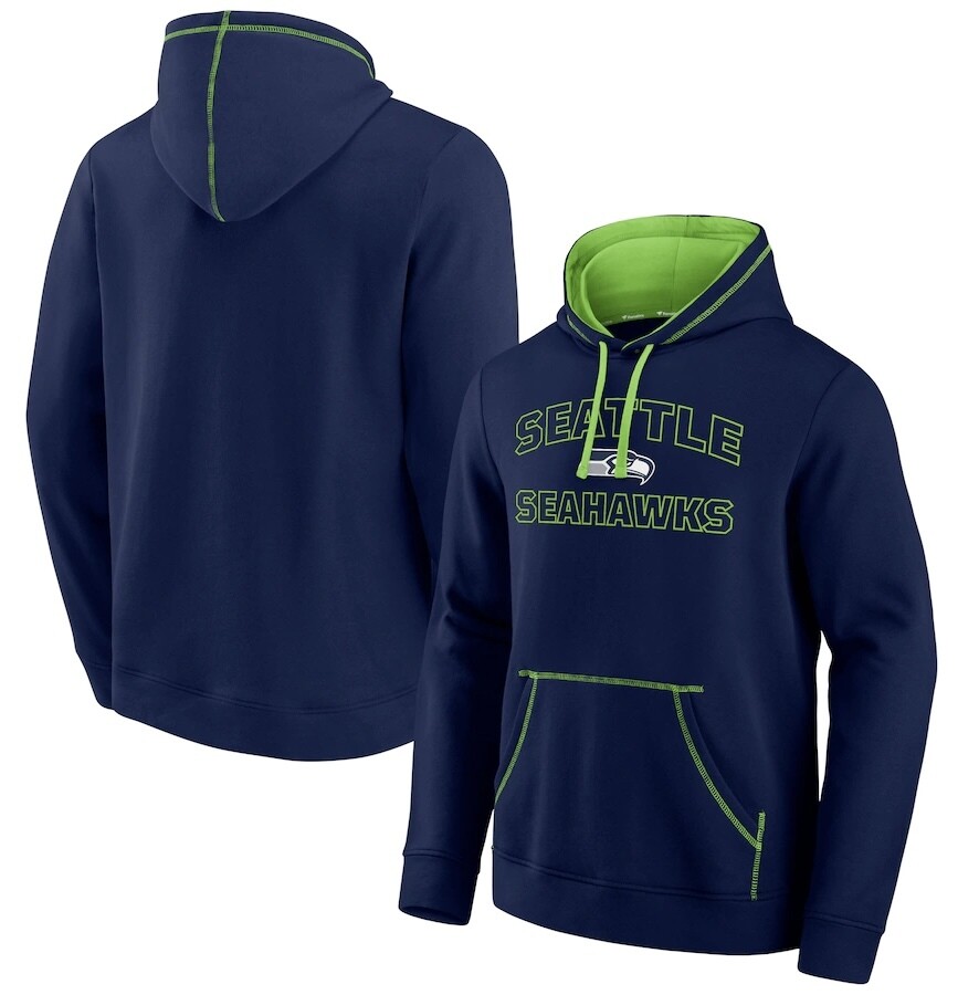 Seattle Seahawks Men's Fanatics Branded Tiebreaker Pullover Hoodie