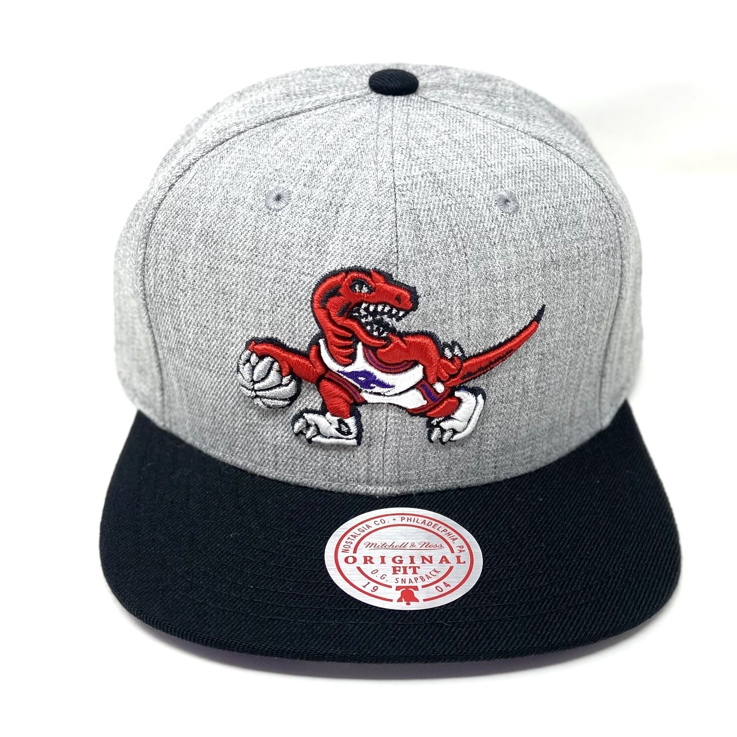 Toronto Raptors Men’s Heather Grey Mitchell & Ness Snapback Hat
