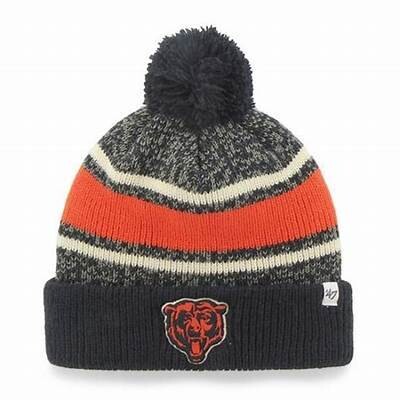Chicago Bears Men’s 47 Brand Fairfax Cuffed Pom Knit Hat