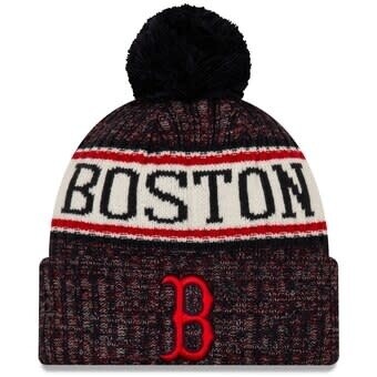 Boston Red Sox Men's New Era Cuffed Pom Knit Hat Boston Red Sox Men's New Era Cuffed Pom Knit Hat
