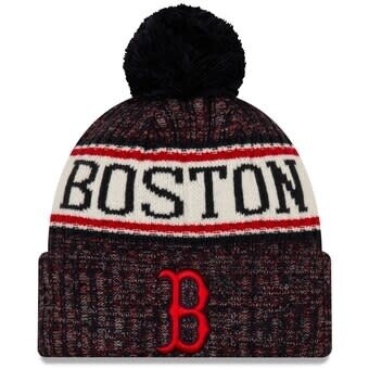 Boston Red Sox Men's New Era Cuffed Pom Knit Hat
