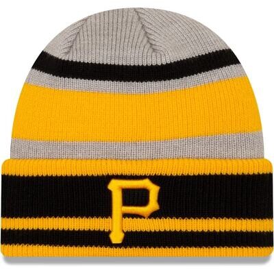 Pittsburgh Pirates Striped Men's New Era Cuffed Knit Hat