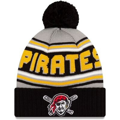 Pittsburgh Pirates Men's New Era Cheer Cuffed Pom Knit Hat
