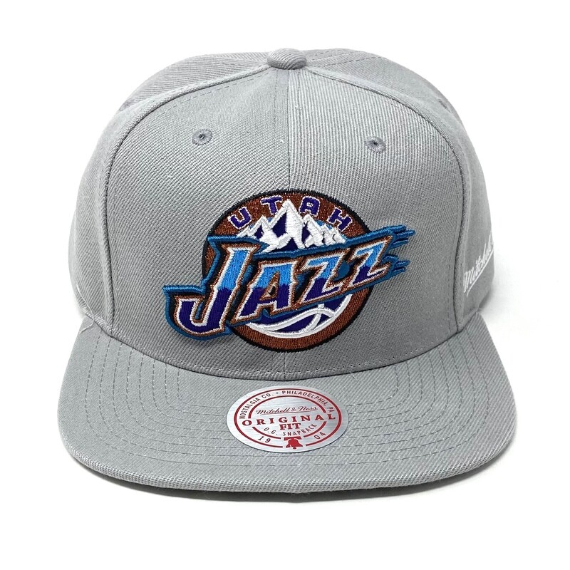 Utah Jazz Men’s English Dropback Mitchell & Ness Snapback Hat