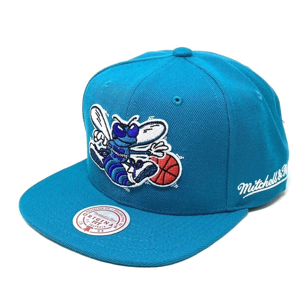 Charlotte Hornets Men’s English Dropback Mitchell & Ness Snapback Hat