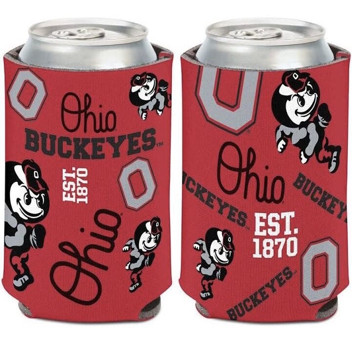 Ohio State Buckeyes AOP 12 Ounce Can Cooler Koozie