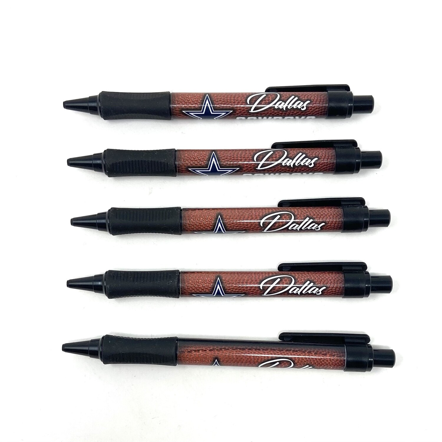 Dallas Cowboys Retractable Ballpoint Black Ink Pen Set of 5