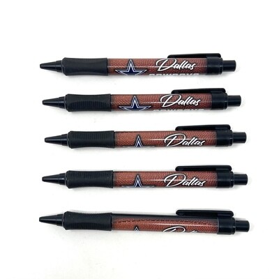 Dallas Cowboys Retractable Ballpoint Black Ink Pen Set of 5 Dallas Cowboys Retractable Ballpoint Black Ink Pen Set of 5