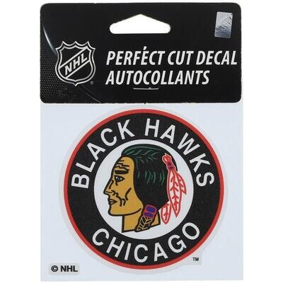 Chicago Blackhawks 4" x 4" Perfect Cut Color Decal