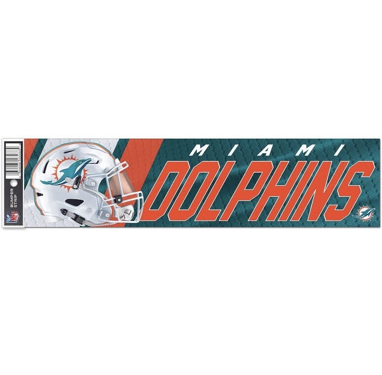 Miami Dolphins 3" x 12" Bumper Sticker