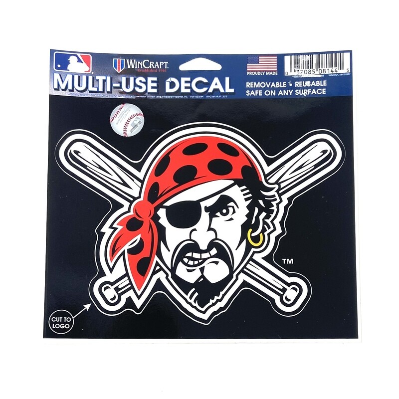 Pittsburgh Pirates 4.5" x 5.75" Multi-Use Decal Cut to Logo