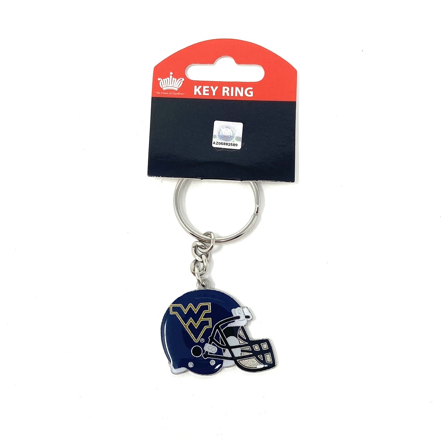 West Virginia Mountaineers Helmet Key Ring