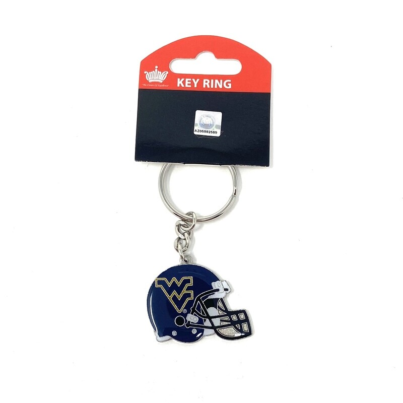 West Virginia Mountaineers Helmet Key Ring
