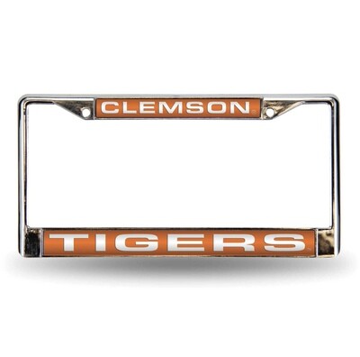 Clemson Tigers Laser Chrome Metal License Plate Frame