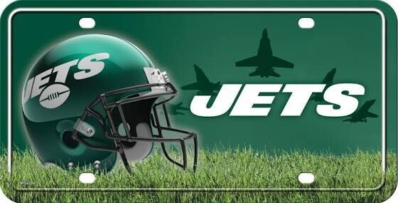 New York Jets Lightweight Metal License Plate
