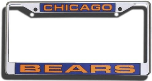 Chicago Bears Laser Chrome License Plate Frame