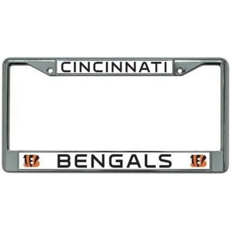 Cincinnati Bengals Chrome Metal License Plate Frame