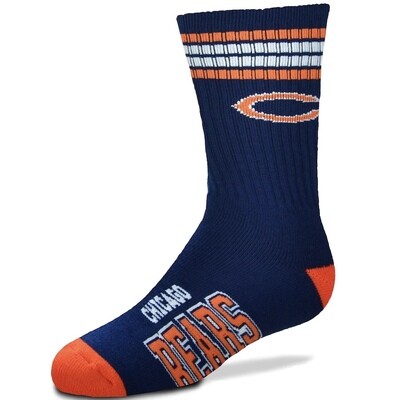Chicago Bears Adult 4-Stripe Deuce Socks