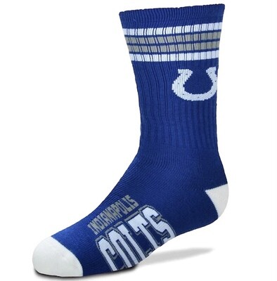 Indianapolis Colts Adult 4-Stripe Deuce Socks