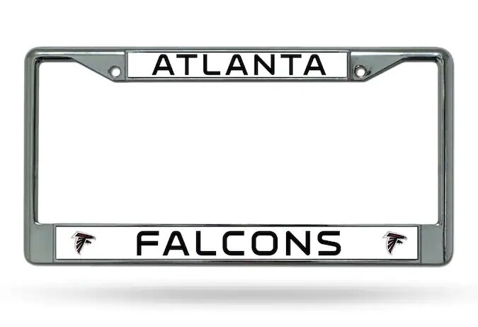 Atlanta Falcons Chrome Metal License Plate Frame
