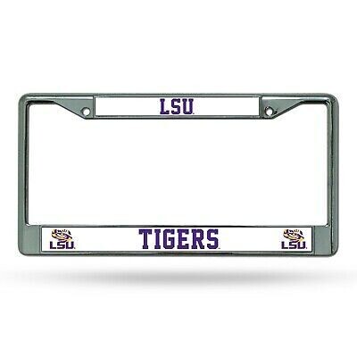 LSU Tigers Chrome Metal License Plate Frame