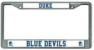Duke Blue Devils Chrome Metal License Plate Frame