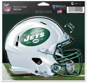New York Jets Helmet 4.5" x 5.75" Multi-Use Decal Cut to Logo