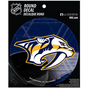 Nashville Predators 4.5" Vinyl Round Decal