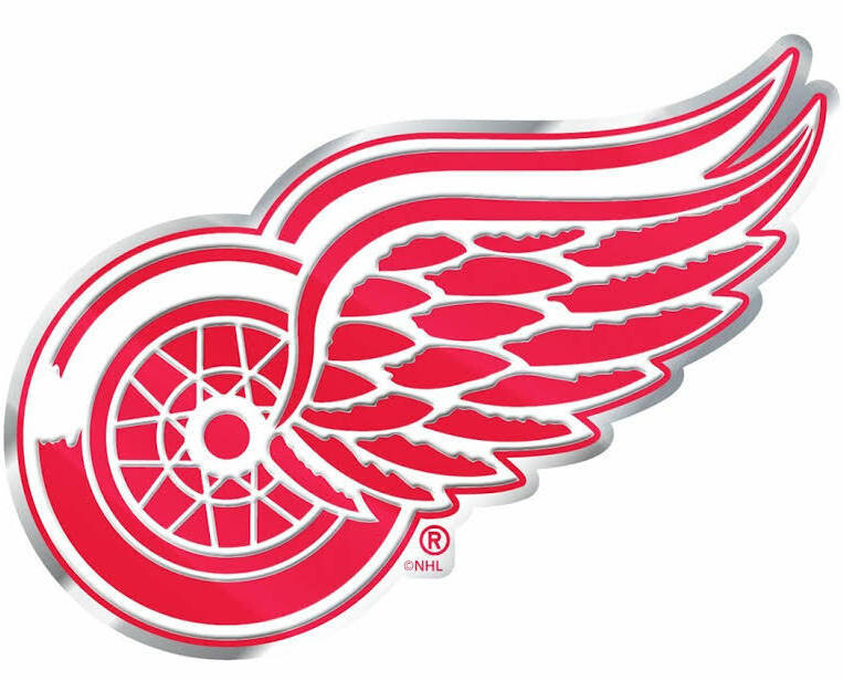 Detroit Red Wings 3" x 3.5" Aluminum Color Emblem